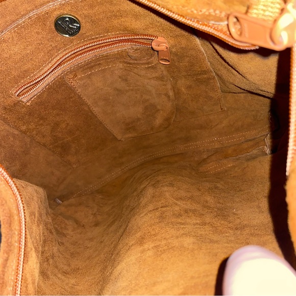 Leatherock Suede Cheetah Studded Shoulder Bag - Picture 3 of 4